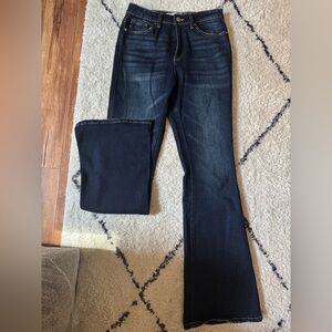 KanCan Women's Boot Cut Jeans - Dark Blue